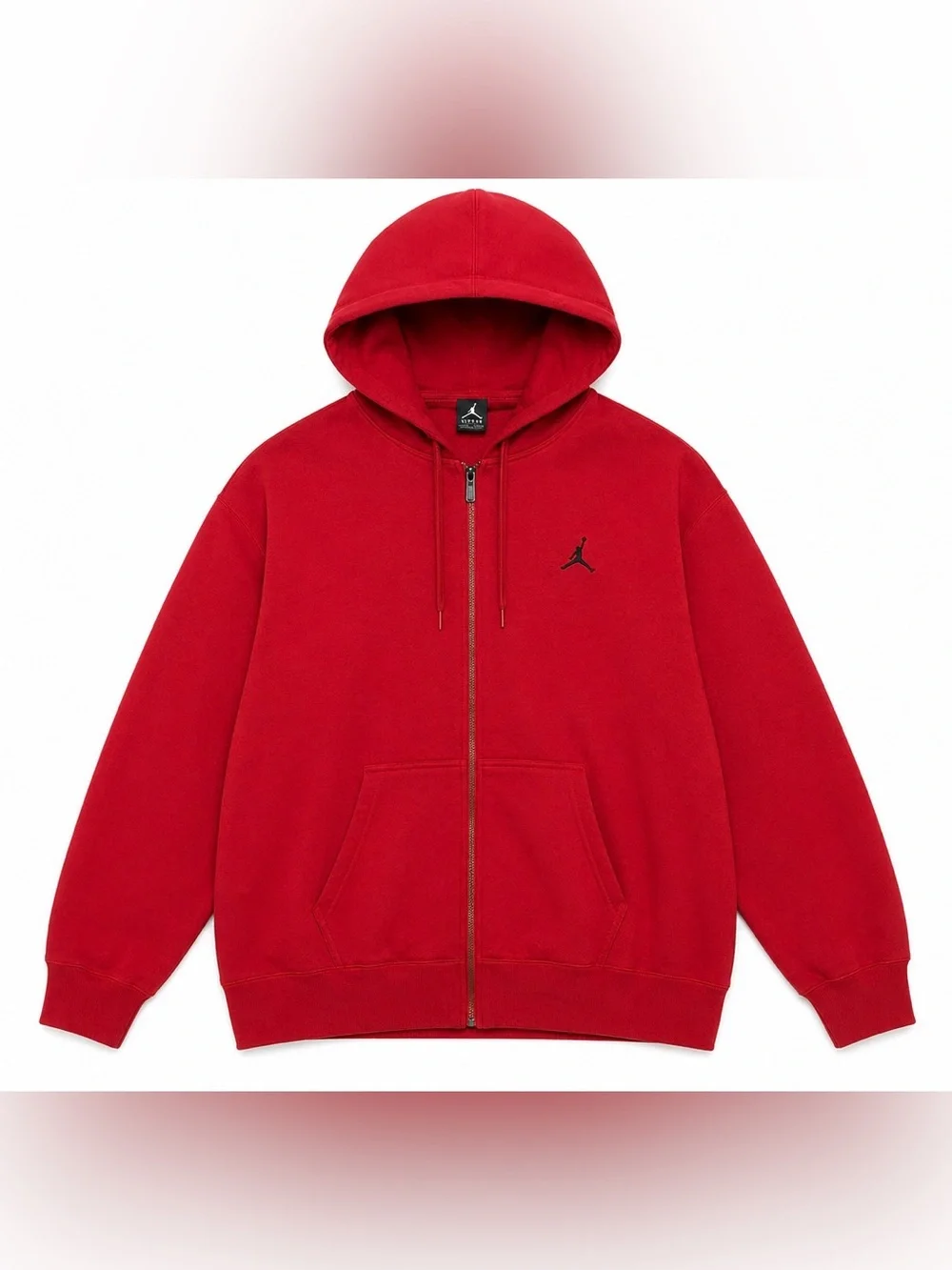Jordan Jumpman Hoodie Mens XXL Red Full Zip Fleece Air Jordan Embroidered Logo